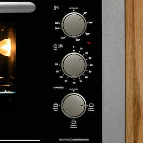 Forno de Embutir Elétrico Fischer Fit Line com Grill, Timer de até 120 minutos e Aviso Sonoro Inox – 48 litros
