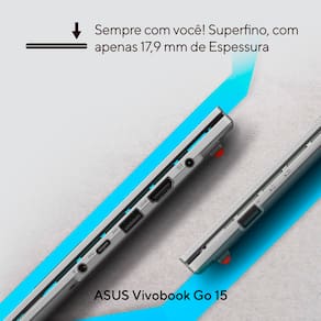 Notebook ASUS Vivobook Go 15 Intel Core i3 N305 8GB RAM 256GB SSD Tela LED Full HD 15,6” Windows 11 Home - E1504GA-NJ434W