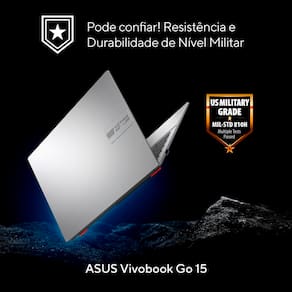 Notebook ASUS Vivobook Go 15 Intel Core i3 N305 8GB RAM 256GB SSD Tela LED Full HD 15,6” Windows 11 Home - E1504GA-NJ434W