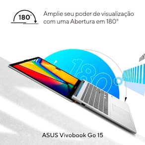 Notebook ASUS Vivobook Go 15 Intel Core i3 N305 8GB RAM 256GB SSD Tela LED Full HD 15,6” Windows 11 Home - E1504GA-NJ434W