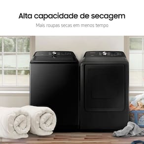 Secadora de Roupas Samsung DV7000R Preta com Sensor de Secagem, Digital Inverter e Ciclo de Sanitização 110V - 20kg