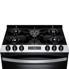 Fogão Brastemp 5 Bocas BFS5XAR com Mesa de Vidro, Turbo Chama e Timer Bivolt - Inox