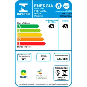 Fogão Brastemp 5 Bocas BFS5XAR com Mesa de Vidro, Turbo Chama e Timer Bivolt - Inox