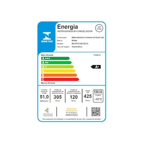 Geladeira Midea Duplex MD-RT572EVD011 Frost Free Branca com Painel Touch e Turbo Freezer – 425 litros
