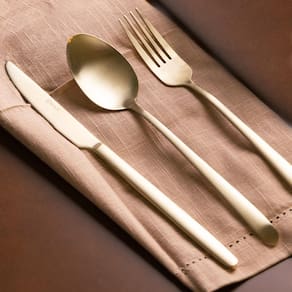 Faqueiro Wolff Viena em Aço Inox Champanhe Fosco - 30 Peças