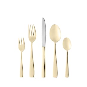 Faqueiro Wolff Pisa em Aço Inox Dourado - 30 Peças