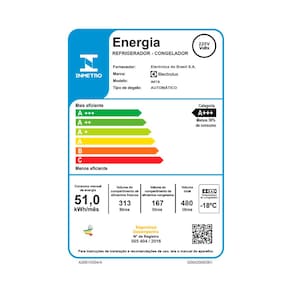 Geladeira Electrolux IM7S Frost Free Inverter Efficient AutoSense 3 Portas Inox Look - 480 litros