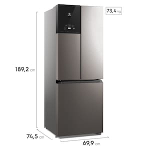 Geladeira Electrolux IM7S Frost Free Inverter Efficient AutoSense 3 Portas Inox Look - 480 litros