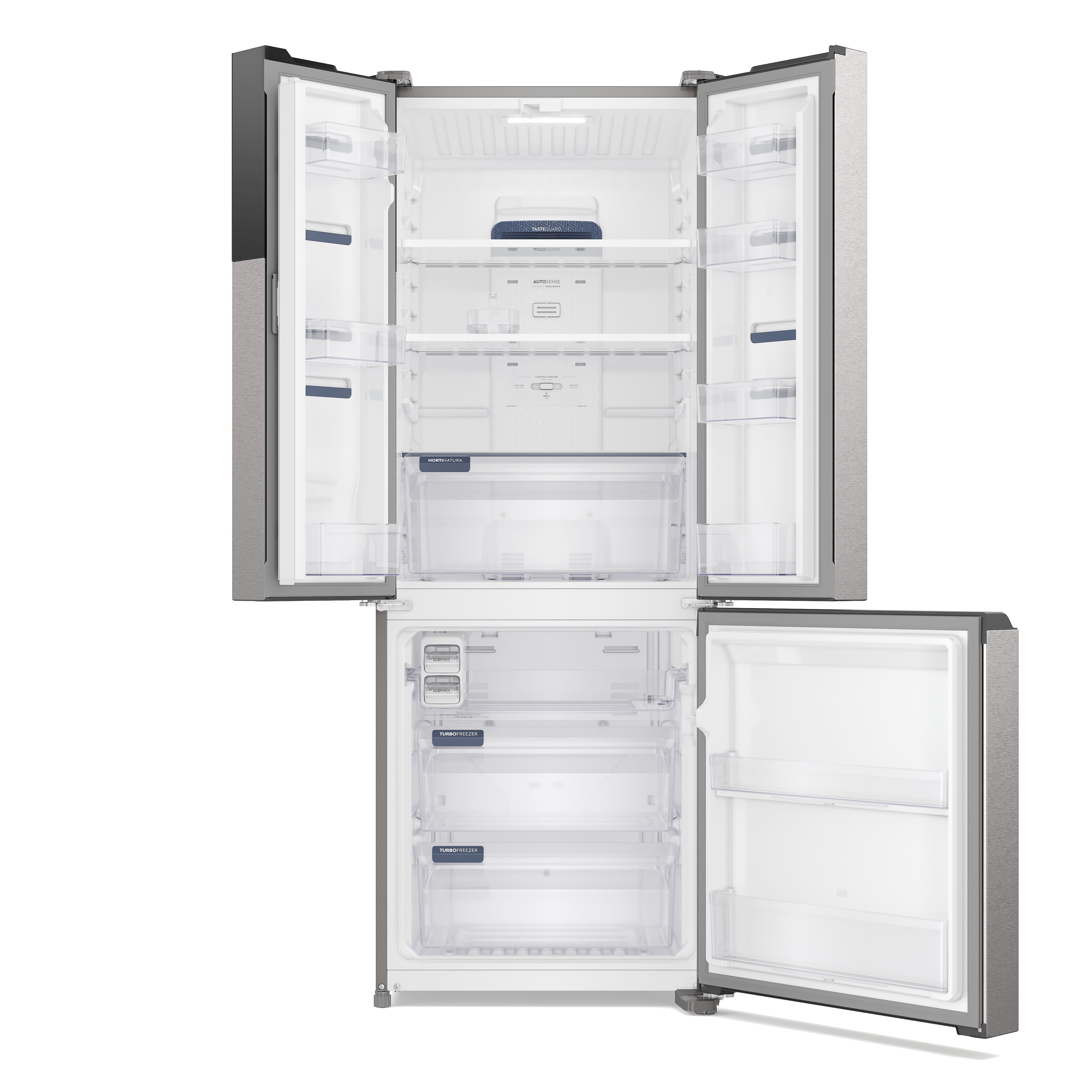 Geladeira Electrolux IM7S Frost Free Inverter Efficient AutoSense 3 Portas Inox Look 480L - 220V - 3