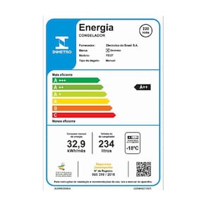 Freezer Vertical Electrolux FEI27 Cycle Defrost Inverter com Porta reversível, Pés Niveladores, 1 Porta – 234 Litros