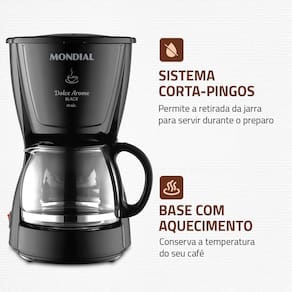 Cafeteira Elétrica Mondial Dolce Arome C-30 18 Xícaras – Preta - 220V - 2