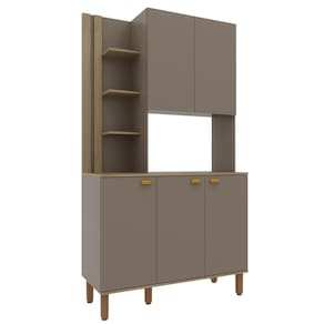 Cozinha Compacta Bartira Safira 108cm 5 Portas e 1 Gaveta - Nude - 1