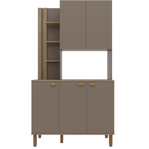 Cozinha Compacta Bartira Safira 108cm 5 Portas e 1 Gaveta - Nude - 2