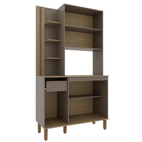 Cozinha Compacta Bartira Safira 108cm 5 Portas e 1 Gaveta - Nude - 3