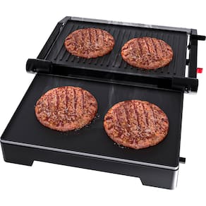 Mini Grill Elétrico Oster OGRL230 2 em 1 com abertura 180° - Inox