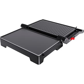 Mini Grill Elétrico Oster OGRL230 2 em 1 com abertura 180° - Inox