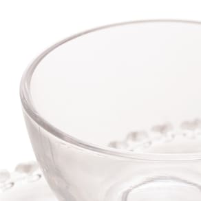 Xícara de Chá de Cristal com Pires Lyor Coração - 170ml