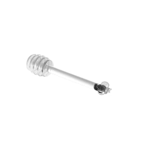 Meleira de Cristal Lyor com Pegador em Formato de Coração e Tampa Colmeia - 210ml