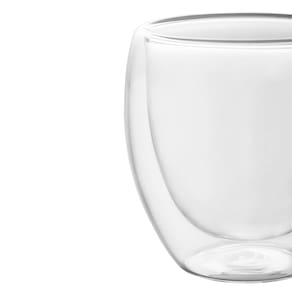 Conjunto de Copos Lyor Modern para Café com Parede Dupla em Vidro Borossilicato 80ml – 2 Peças