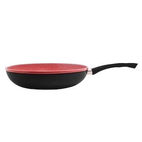 Frigideira Wok de Indução Lyor em Alumínio com Revestimento Cerâmico Granilite Vermelha - 28cm - FRIGIDEIRA INDUCAO 28CM VERMELHA LYOR - 1