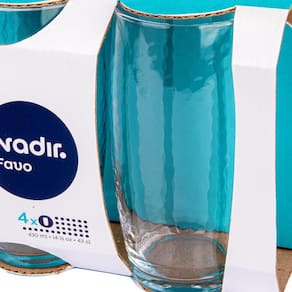 Conjunto de Copos Nadir Favo 430 ml – 4 Peças