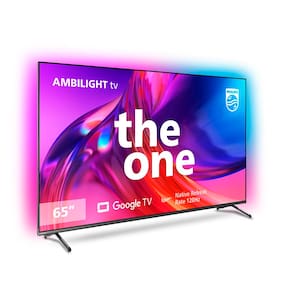 Smart TV LED 65" Ultra HD 4K Philips The One, Ambilight 65PUG8808 com Google TV, Dolby Vision/Atmos, Freesync, Wi-Fi, Entradas HDMI e USB