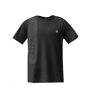 Camiseta Manga Curta Grupo Casas Bahia - Preta