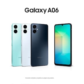 Smartphone Samsung Galaxy A06 Azul Escuro 4G 128GB 4GB RAM Tela 6,7" Processador Octa-Core, Câmera Traseira de 50MP e Selfie de 8MP