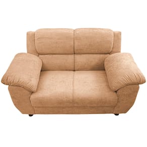 Sofá 2 Lugares Cama inBox Paris com 152cm de Largura e Revestido em Bouclé - Caramelo - 1