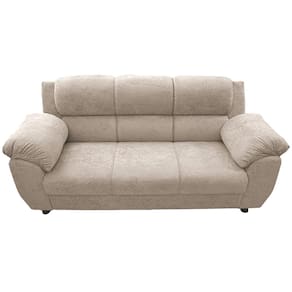 Sofá 3 Lugares Cama inBox Paris com 202cm de Largura e Revestido em Bouclé - Bege Claro - 1