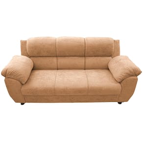 Sofá 3 Lugares Cama inBox Paris com 202cm de Largura e Revestido em Bouclé - Caramelo - 1