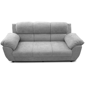 Sofá 3 Lugares Cama inBox Paris com 202cm de Largura e Revestido em Bouclé - Cinza Claro - 1