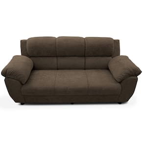 Sofá 3 Lugares Cama inBox Paris com 202cm de Largura e Revestido em Bouclé