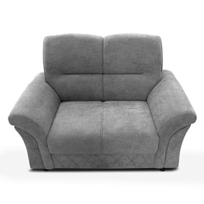Sofá 2 Lugares Cama inBox Mourato com 140cm de Largura e Revestido em Bouclé