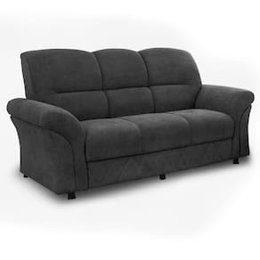 Sofá 3 Lugares Cama inBox Mourato com 187cm de Largura e Revestido em Bouclé