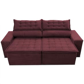 Sofá 3 Lugares Cama inBox Cielo com Assento Retrátil, Encosto Reclinável em Suede Velusoft e 200cm de Largura