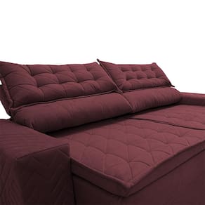 Sofá 3 Lugares Cama inBox Cielo com Assento Retrátil, Encosto Reclinável em Suede Velusoft e 200cm de Largura