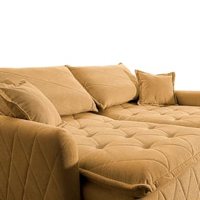 Sofá 3 Lugares Cama inBox Sublime Retrátil e Reclinável Revestido em Bouclé - 180cm de largura