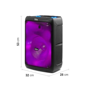Caixa de Som Philco PCX5200 com Bluetooth, Radio FM, 4.400 mAh, Display Digital e Iluminação LED - 600W