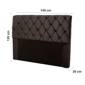 Cabeceira para Cama de Casal Hellen Denver com Revestimento Platinum - 140cm de largura - CAB P/ BOX 138 HELEN DENVER PLATINIUM MARROM - 3