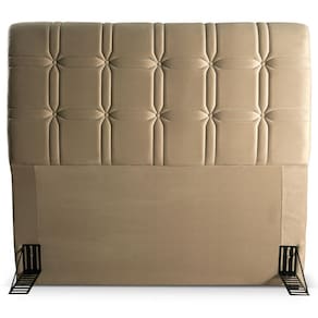 Cabeceira para Cama de Casal Hellen Zeus com Revestimento Platinum - 140cm de largura - CAB P/ BOX 138 HELLEN ZEUS PLATINIUM BEGE - 1