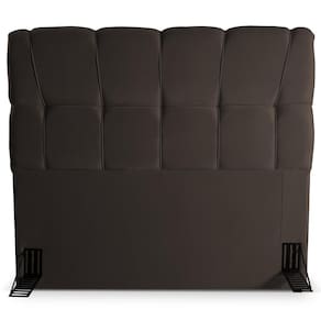 Cabeceira para Cama Queen Size Hellen Lara com Revestimento Platinum - 160cm de largura - Marrom - 1