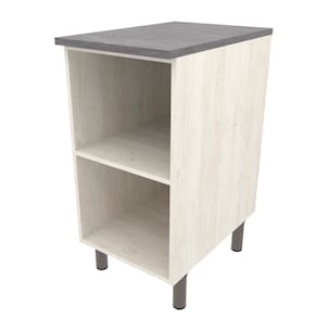 Balcão Bartira Cristal em MDP para Temperos com 2 Gavetas - 40cm de Largura - Freixo - 1