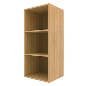 Armário Aéreo Bartira Cristal com 1 Porta, 2 Prateleiras e 40cm de largura - Lâmina Mel/Azul Royal - 1