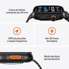 Apple Watch Ultra 2 GPS + Cellular com Caixa Natural de Titânio de 49 mm e Pulseira loop Alpina Canela – G