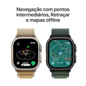 Apple Watch Ultra 2 GPS + Cellular com Caixa Natural de Titânio de 49 mm e Pulseira loop Alpina Canela – G