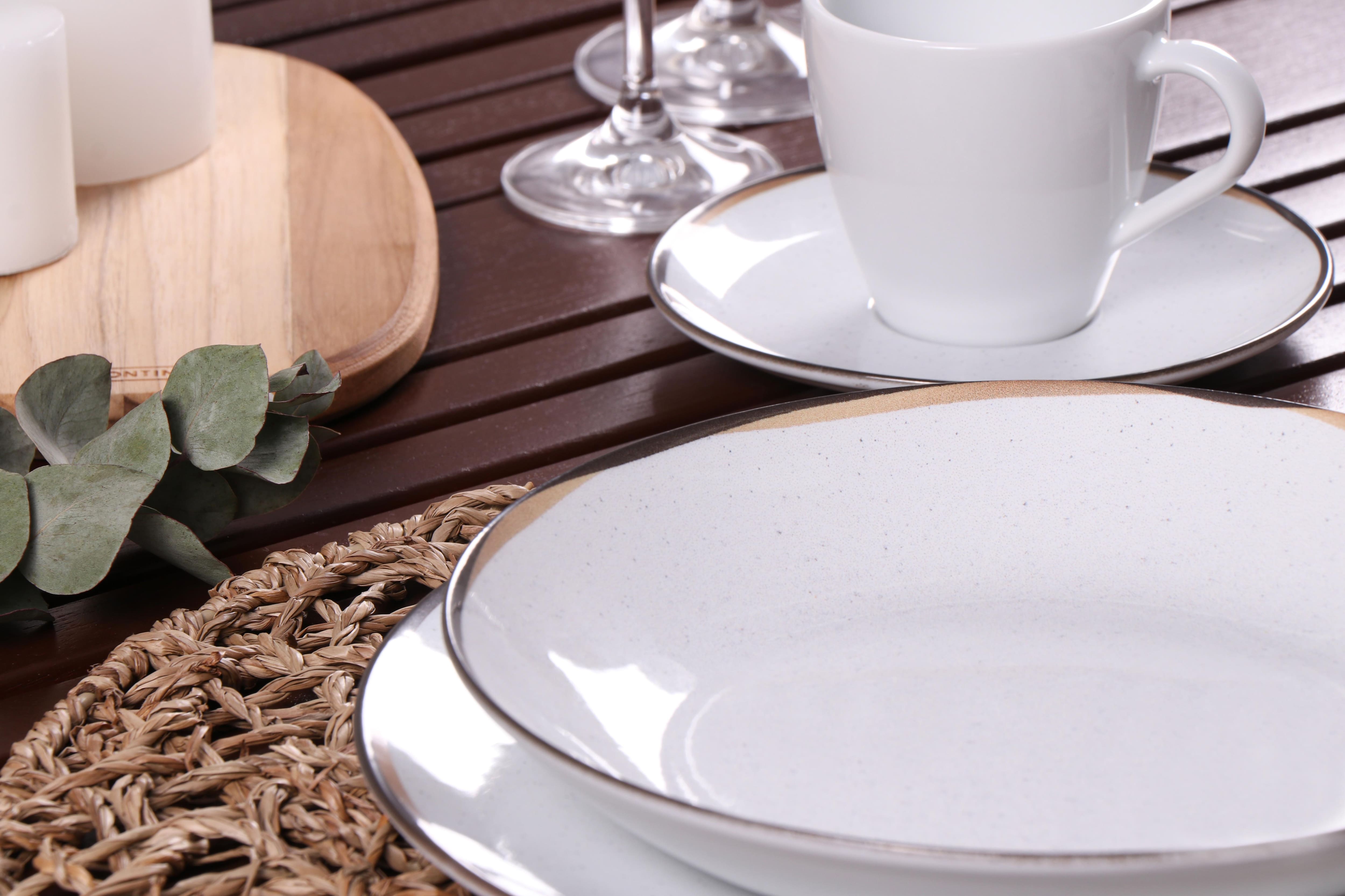 Aparelho de Jantar 20 peças Tramontina Canyon Porcelana Marmorizada - 1