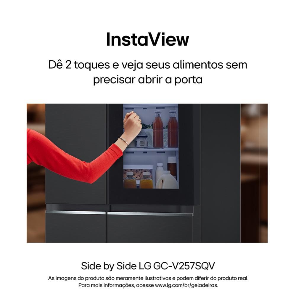 Geladeira LG Side by Side GC-V257SQV com Tecnologia Smart Inverter