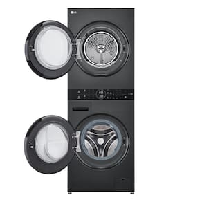 Lavadora e Secadora LG WK14BS6 WashTower 14kg TurboWash 360° AI ThinQ Black Inox