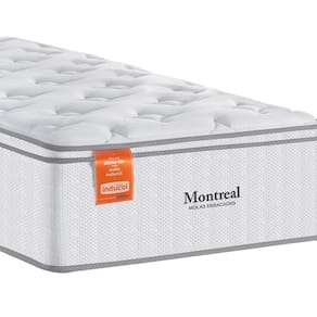 Colchão de Solteiro Inducol Montreal com Europillow e Revestimento em Tecido Malha 28x88x138cm - Branco